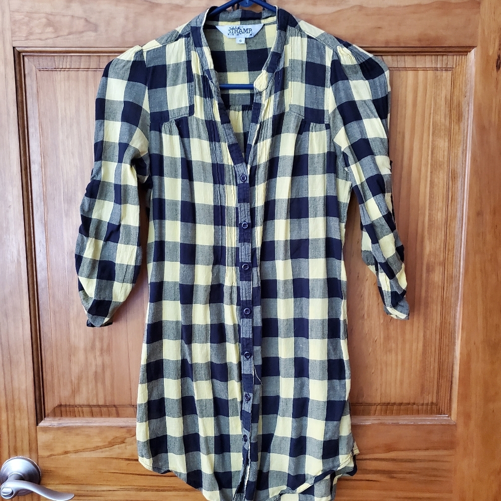 Flannel Button Up Tunic